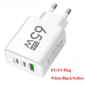 Gan Fast Charging Charger USB PD Type-C Multi-Port Mobile Phone Adapter for Iphone 15 Pro Max Samsung Xiaomi Huawei